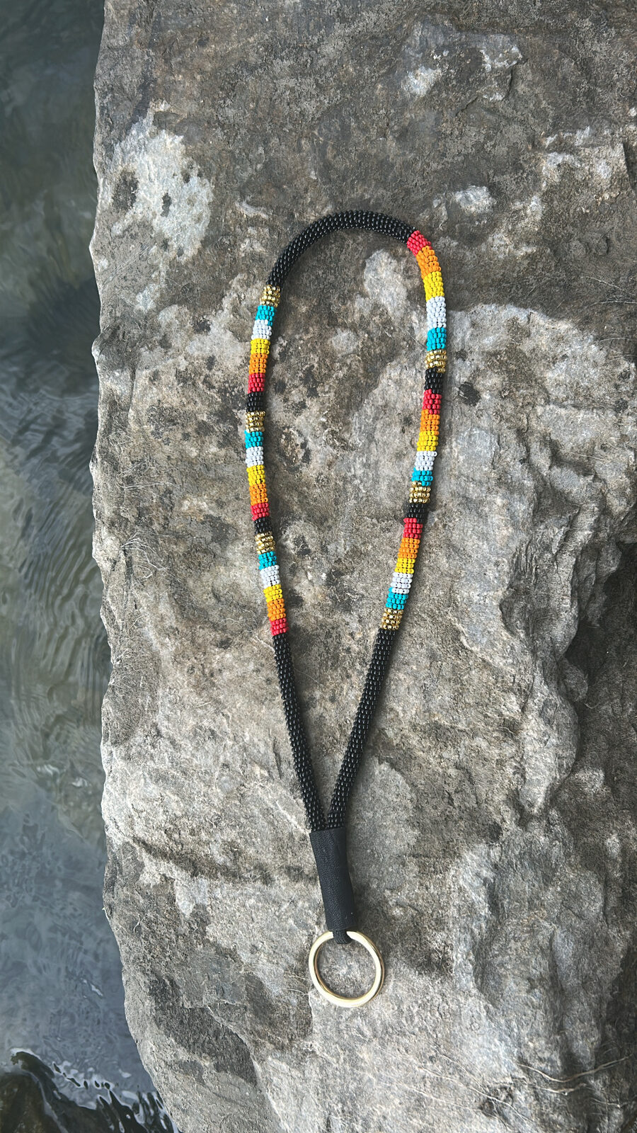 Beaded rope necklace, custom piece